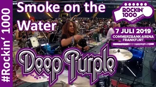 Smoke on The Water Rockin 1000 Frankfurt - Deep Purple - Drum Cam