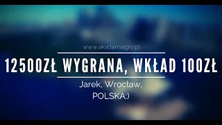 Jarek.....wygrał 12500zł inwestujac na start 100zł! Można? Można!😘