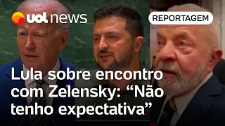 Lula sobre encontrar Zelensky: 'Não tenho expectativa; estou muito interessado em falar com Biden'