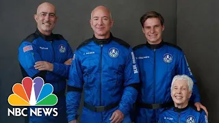 Jeff Bezos Speaks After Successful Launch Into Space | NBC News