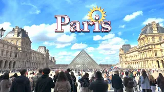 Paris, France 🇨🇵 - HDR Walking Tour in Paris - Paris Spring 2024 | 4K HDR 60 fps | Paris sunny day