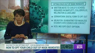 Here’s how to opt your child out of the mask mandate in public school districts in Shelby County