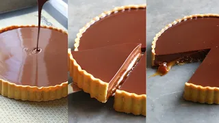 Amasing Salted Caramel & Chocolate Tart Tutorial #shorts