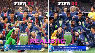 FIFA 21 VS FIFA 22 | CHAMPION LEAGUE - Next gen Graphics Comparison 4k - PS4 PRO