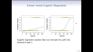 Statistical Learning: 4.2 Logistic Regression