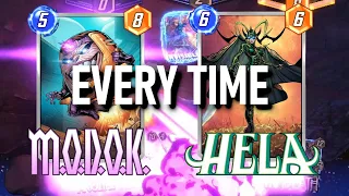 How to play MODOK + Hela successfully every game | Marvel Snap