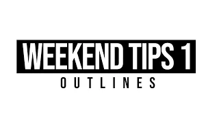 WEEKEND TIPS 1:  OUTLINES ( HOW TO CREATE STROKES / LIGNES )