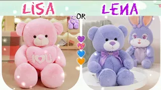 Lisa or Lena 💖💜|Beautiful cute gifts🎁|Challenge of luck🤞|Who is winner🏆🎉🏆|#lisaorlena