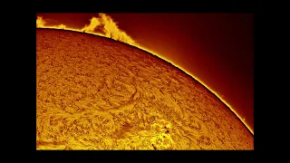 2-hr time-lapse sun's atmosphere ( Chromosphere) prominence/lift-off of  plasma filament AR-3599 CME