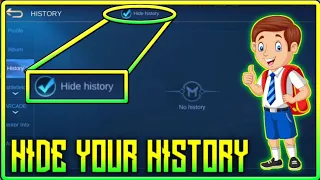 HOW TO HIDE/UNHIDE YOUR HISTORY IN MOBILE LEGENDS
