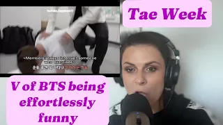 Reacting to V of BTS being Effortlessly Funny