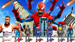 FRANKLIN BECAME GIANT GOD SPIDER-MAN IN GTA5 || GTA5 AVENGERS