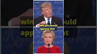 Donald Trump vs Hillary Clinton in debates - He can debate, that's for sure🤣 RIGHT OR WRONG #shorts
