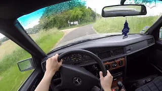 Mercedes-Benz 190D 2.5 W201 (1991) - POV Country Roads Drive