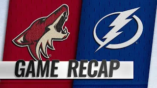 Lightning beat Coyotes to clinch Presidents' Trophy