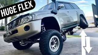 My DREAM Suspension Setup With HUGE FLEX *$10k Long Travel Patrol*