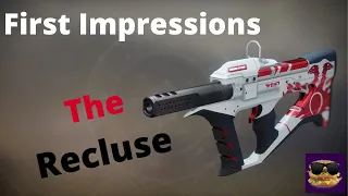 This gun made me bleed IRL! - Destiny 2 Recluse First Impressions