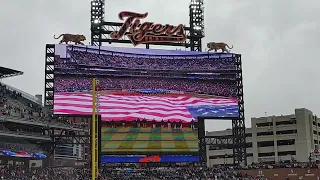 Grace West Sings Detroit Tigers Opening day 2024 National Anthem