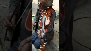 Violin play Street performer Kolkata(3)