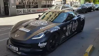 Supercars leaving car show - OneLife Rally Sarajevo 2021 🏁