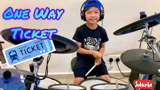 One Way Ticket by Eruption - drum cover by Ashwyn (age 6) from Malaysia