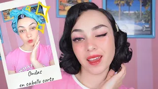 Peinado para cabello corto / Pin up look ❤️