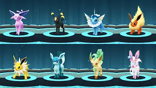 ALL EEVEE EVOLUTIONS 100% IV in Pokémon GO