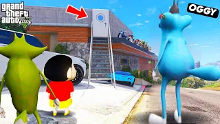 OGGY AND SHINCHAN FOUND SECRET GARAGE OUTSIDE FRANKLIN'S HOUSE IN GTA 5!