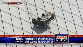 Workers rescued from scaffold 69 floors up World Trade Center.