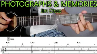 How to Play PHOTOGRAPHS AND MEMORIES (Jim Croce) Guitar Tutorial -Free Tab-plucking lesson