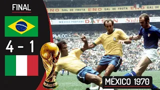 Brasil 4 x 1 Italy 1970 World Cup Final Extended Goals & Highlights