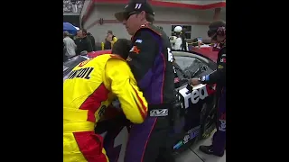 Denny Hamlin and Joey Logano FIGHT at Bristol! | #shorts | NASCAR