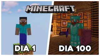 SOBREVIVI 100 DIAS EM UM BLOCO NO MINECRAFT