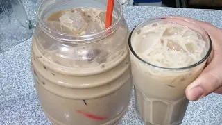 Agua fresca cremosa de café tipo la Michoacana pero con ingredientes de casa