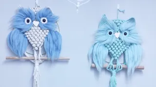 cómo hacer búho de macramé/como hacer búho con lana/how to make macrame owl/macramé owl