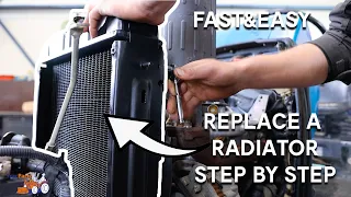 How to REPLACE a RADIATOR on a #iseki  #tractor STEP by STEP  - TRACPARTZ