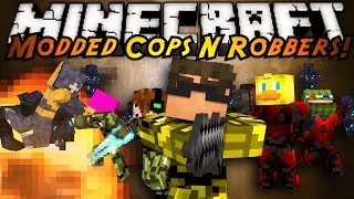 Minecraft Mini-Game : MODDED COPS N ROBBERS! HALO!