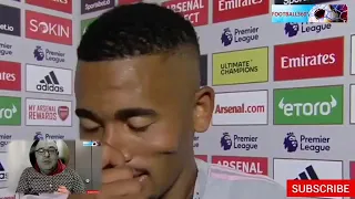 Gabriel Jesus Post Match Interview Arsenal 4 vs 2 Leicester