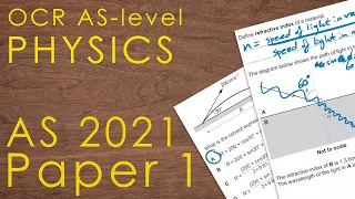 OCR A 2021 AS Paper 1 - AS-level Physics Past Paper