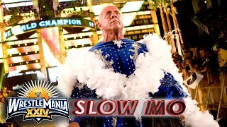 The Nature Boy dazzles in his final match entrance at WrestleMania XXIV:  Slow Mo Replay