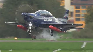 Pilatus PC-21 - Bird Strike at landing gear / Testflight with underwing-tanks