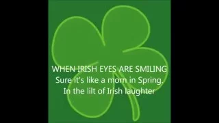 WHEN IRISH EYES ARE SMILING words lyrics text St. Patrick Sing along trending music song