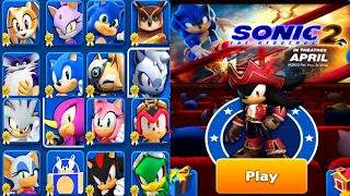 Sonic Dash -Captain Shadow Characters All 51 Characters Unlocked Sonic the Hedgehog Movie 2 Gameplay