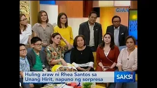 Saksi: Huling araw ni Rhea Santos sa Unang Hirit, napuno ng sorpresa