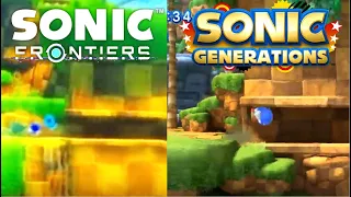 2D Green Hill Cyberspace is just Classic Green Hill Generations (Sonic Frontiers)!