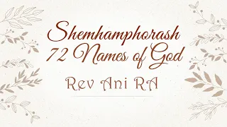 72 Names of God Shemhamporesh Meditation Song