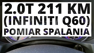 Infiniti Q60 2.0T 211 KM (AT) - pomiar zużycia paliwa