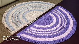 Crochet Lyza Half Circle Rug Part 1 - Row 1 to 10