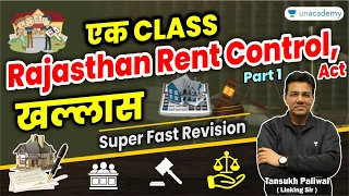 Complete Rajasthan Rent Control 2001 | एक Class खल्लास | RJS 2024 | Tansukh Paliwal
