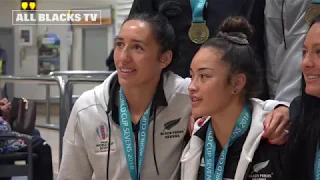 History-making Black Ferns Sevens arrive home